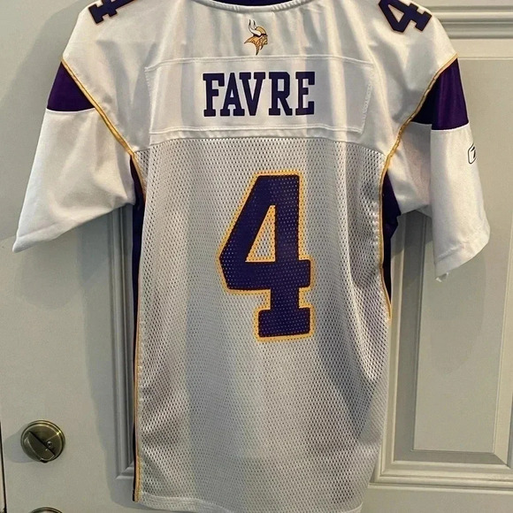 Reebok Brett Favre #4 Vikings Jersey NFL Authentic On Field Sz: Youth L (14-16) - Picture 2 of 7